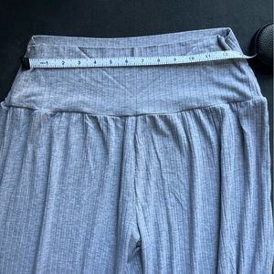 Lululemon Cozy grey ribbed lounge pants with cuffs